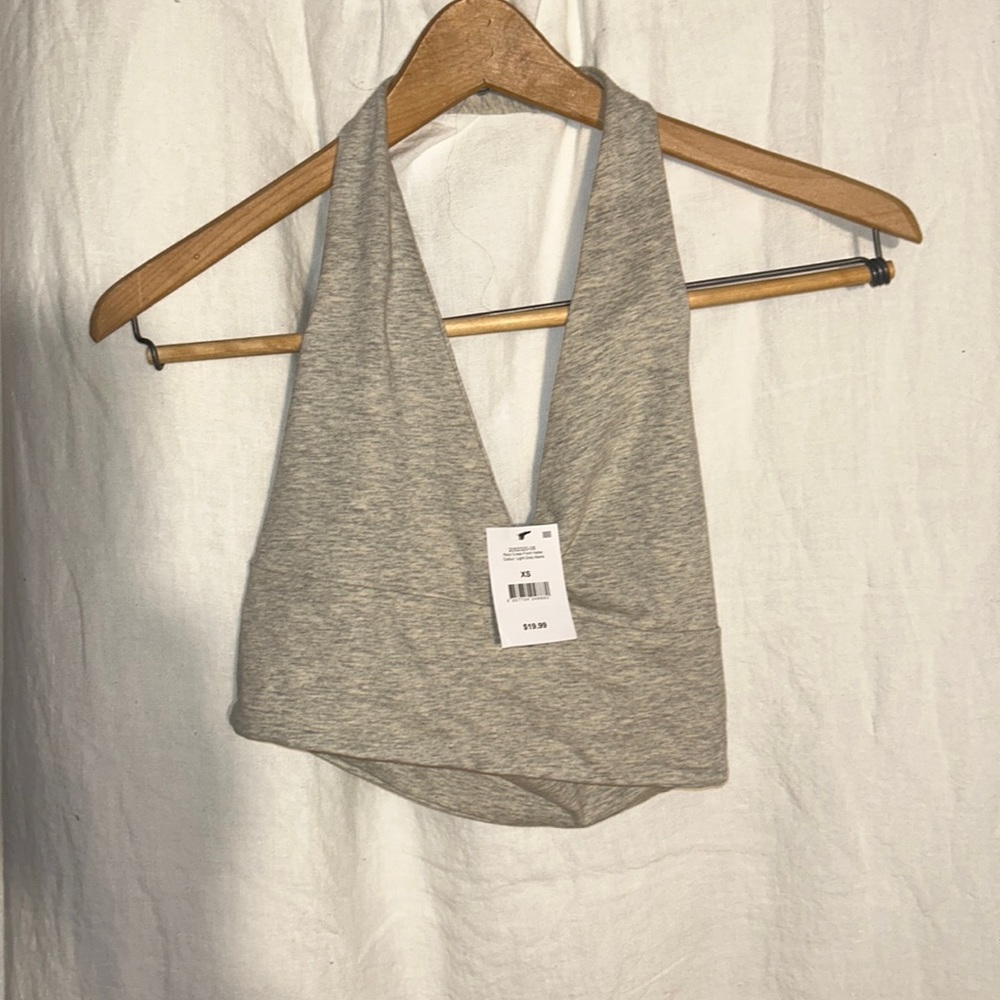 Women’s cotton halter top size XS color gray NWT Never worn in perfect condition